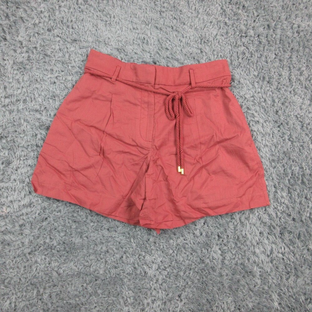 Ann Taylor Weekend Shorts Womens 4 Rust Belted Lined Pleated Pockets 28x4.5* NWT